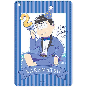 おそ松さん 描き下ろしイラスト 松野カラ松 バルーンバースデーver. 1ポケットパスケース