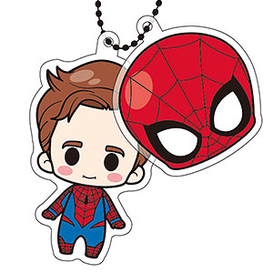 『マーベル』 クロスバディーズ ちらっとフェイスキーホルダー ピーター・パーカー(スパイダーマン)