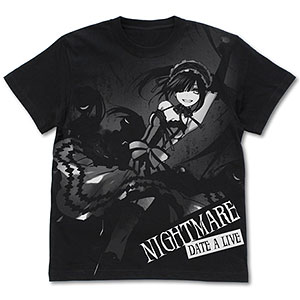 コスパ・デポ限定 デート・ア・ライブ 原作版 時崎狂三 オールプリントTシャツ Ver.2.0/BLACK-XL