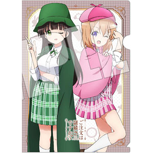 ご注文は謎解きですか？？ 謎付きクリアファイル ココア＆千夜ver.