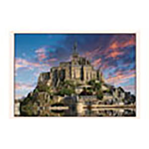 ジグソーパズル コンパクトピース 夕焼けの修道院(モン･サン･ミシェル) 1000ピース (13-07)