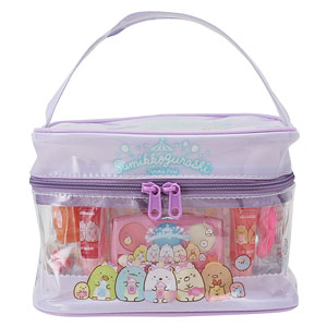 210413 すみっコぐらし ビニールバニティメイクバッグ パープル