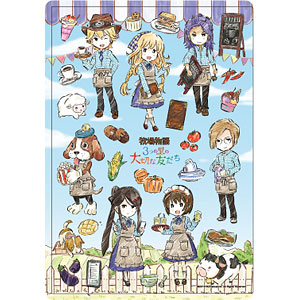キャラクリアケース「牧場物語 3つの里の大切な友だち」02/カフェver. ちりばめデザインB(グラフアート)