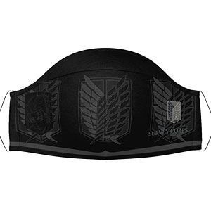 進撃の巨人 マスク -エンブレム エレン 黒-