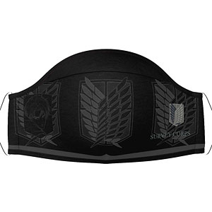 進撃の巨人 マスク -エンブレム リヴァイ 黒-