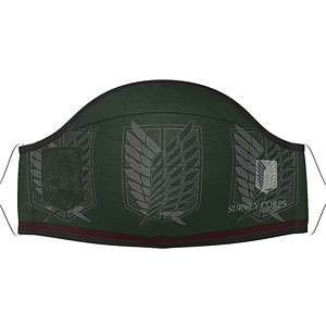 進撃の巨人 マスク -エンブレム エレン 緑×えんじ-