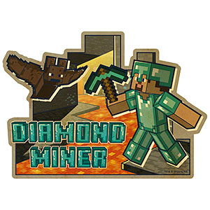 MINECRAFT マインクラフト トラベルステッカー (5)DIAMOND MINER