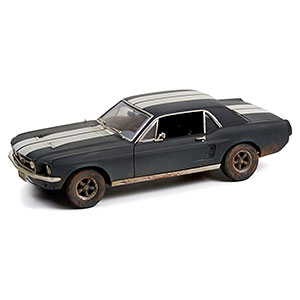 1/18 Creed II (2018) - Adonis Creed’s 1967 Ford Mustang Coupe - Matte Black with White Stripes (Weathered)