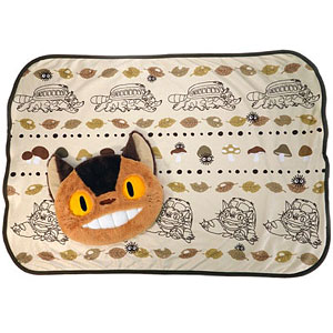 K-8495 クッションブランケット ネコバス 葉っぱ