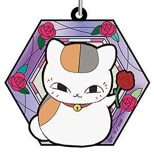 『夏目友人帳』 グリッターキーホルダー ニャンコ先生B バラ