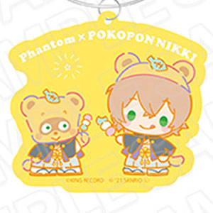 ヒプノシスマイク SANRIO NAKAYOKU EDIT ワイヤーキーホルダー 夢野幻太郎×ぽこぽん日記