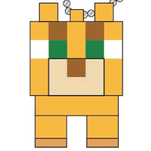 Minecraft PVCマスコットキーホルダー ヤマネコ