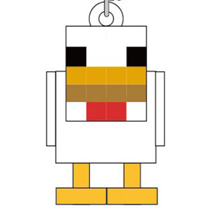 Minecraft PVCマスコットキーホルダー ニワトリ