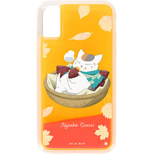 夏目友人帳 描き下ろしイラスト ニャンコ先生 焼き芋ver. ネオンサンドiPhoneケース(X/XS)