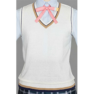 ラブライブ！虹ヶ咲学園スクールアイドル同好会 虹ヶ咲学園女子制服 夏服ベスト(オフホワイト×茶)アニメVer. XL