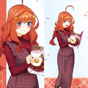 五等分の花嫁∬(読書) クリアファイル二枚セット 中野三玖