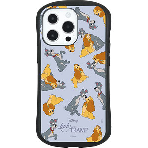ディズニーキャラクター iPhone 13 Pro 対応 ハイブリッドガラスケース レディ＆トランプ