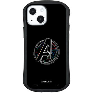MARVEL iPhone 13mini /12mini 対応 ハイブリッドガラスケース ロゴ