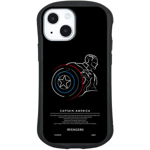 MARVEL iPhone 13mini /12mini 対応 ハイブリッドガラスケース キャプテン・アメリカ