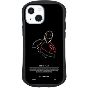 MARVEL iPhone 13mini /12mini 対応 ハイブリッドガラスケース アイアンマン