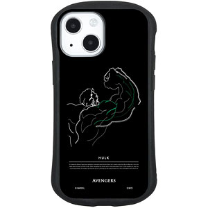 MARVEL iPhone 13mini /12mini 対応 ハイブリッドガラスケース ハルク