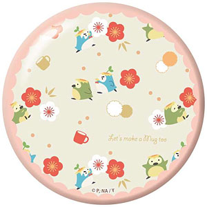 やくならマグカップも ちょいでか缶バッジ 総柄