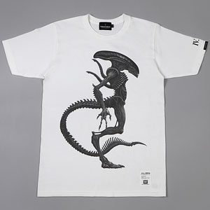 エイリアンプリント ホワイトTシャツ Lサイズ シュプリーム☆可愛いエイリアンのプリントTシャツ☆Alien Tee