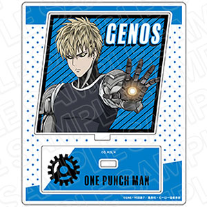 ワンパンマン サイタマ ジェノス 非売品 購入特典 アクリルスタンド アクスタ 集英社 - サイタマ ジェノス ワンパンマン アクリルキーホルダー