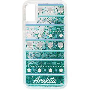 弱虫ペダル GLORY LINE 荒北靖友 モチーフ柄 グリッターiPhoneケース(12/12 Pro)