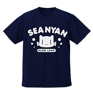 スローループ シーにゃん ドライTシャツ/NAVY-M