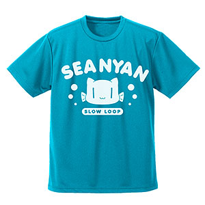 スローループ シーにゃん ドライTシャツ/TURQUOISE BLUE-L