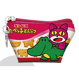 イヤフォンポーチ たべっ子どうぶつ06 ねこ＆わに