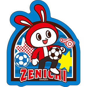 まいぜんシスターズ ダイカットステッカーミニ ぜんいち「サッカー」