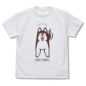 ハマジ ハスキー KAWAII Tシャツ (チョコ)/WHITE-M