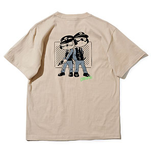 オッドタクシー イラストTシャツ＆ステッカーセット 大門兄弟 サンドベージュ L