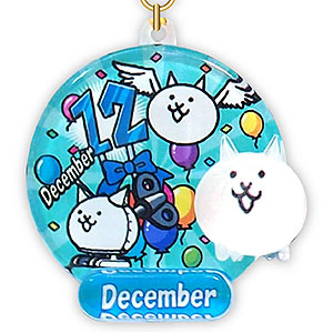 にゃんこ大戦争 バースデーぷっクリアキーホルダー 12月