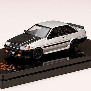1/64 トヨタ カローラ レビン 2ドア AE86 カーボンボンネット ホワイト