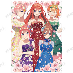 映画『五等分の花嫁』 描き下ろしイラスト 集合 桜ドレスver. クリアファイル