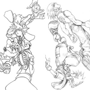 キングダム ハーツ ポストカードセット Illustrated by TETSUYA NOMURA