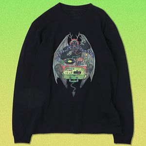 ドロヘドロ 人間どもよロングスリーブTシャツ ブラック M