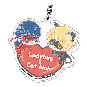 アクリルキーホルダー ミラキュラス レディバグ＆シャノワール はぐみーつ07 レディバグ＆シャノワール