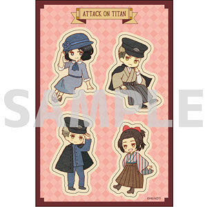 PETANTシール「進撃の巨人」03/ピーク＆ポルコ＆ファルコ＆ガビ(レトロアート)