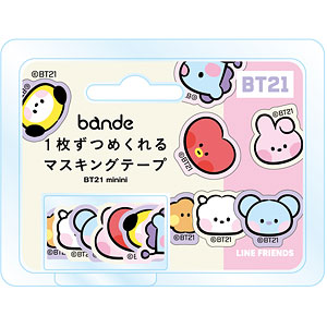 BT21 bande 1枚ずつめくれるマスキングテープ BT21 minini