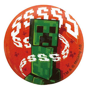 Minecraft 缶バッジ クリーパー（レッド）