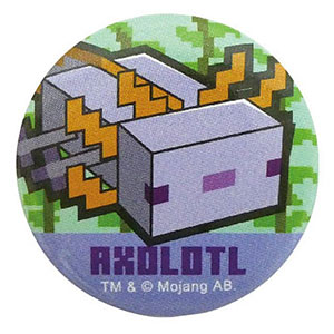 Minecraft 缶バッジ ウーパールーパー