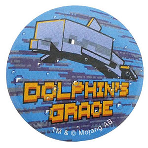 Minecraft 缶バッジ イルカ