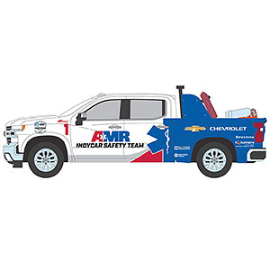 1/64 2022 Chevrolet Silverado - 2022 NTT IndyCar Series AMR IndyCar Safety Team #1 with Safety Equipment in Truck Bed