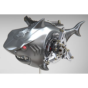 ZERO PLAIN メカニカル・オーシャン・キュート SS-02B 鮫(サメ) シルバー コレクションフィギュア