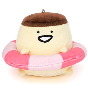お文具といっしょ ぬいぐるみマスコット B：プリンさん(浮き輪)