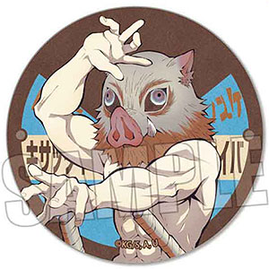 レトロ看板缶バッジ テレビアニメ「鬼滅の刃」 嘴平伊之助